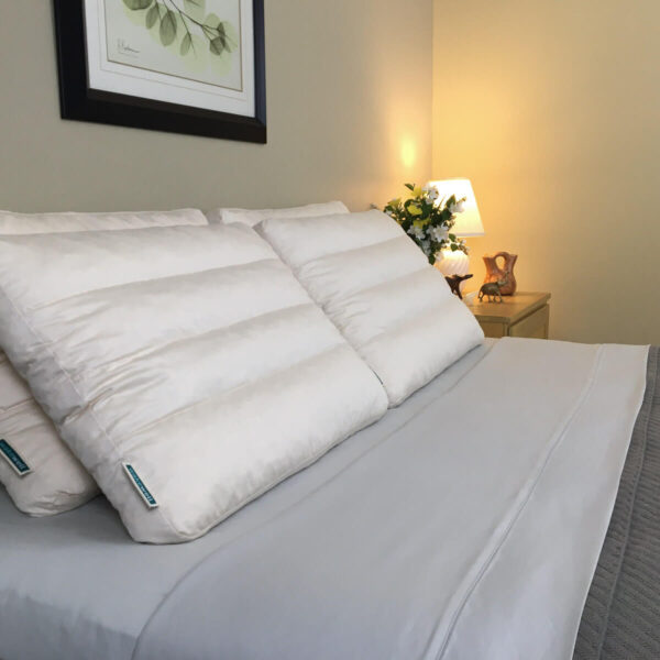 WakeWell Zoned Adjustable Pillow - Natural/Synthetic Talalay Latex Blend - Low Loft (5") - (Standard or Queen) - Image 8